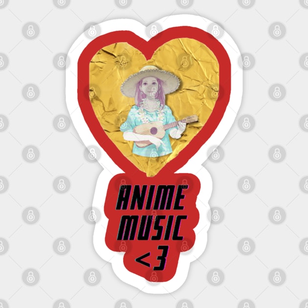 Ukulele Girl Sticker by Alemway